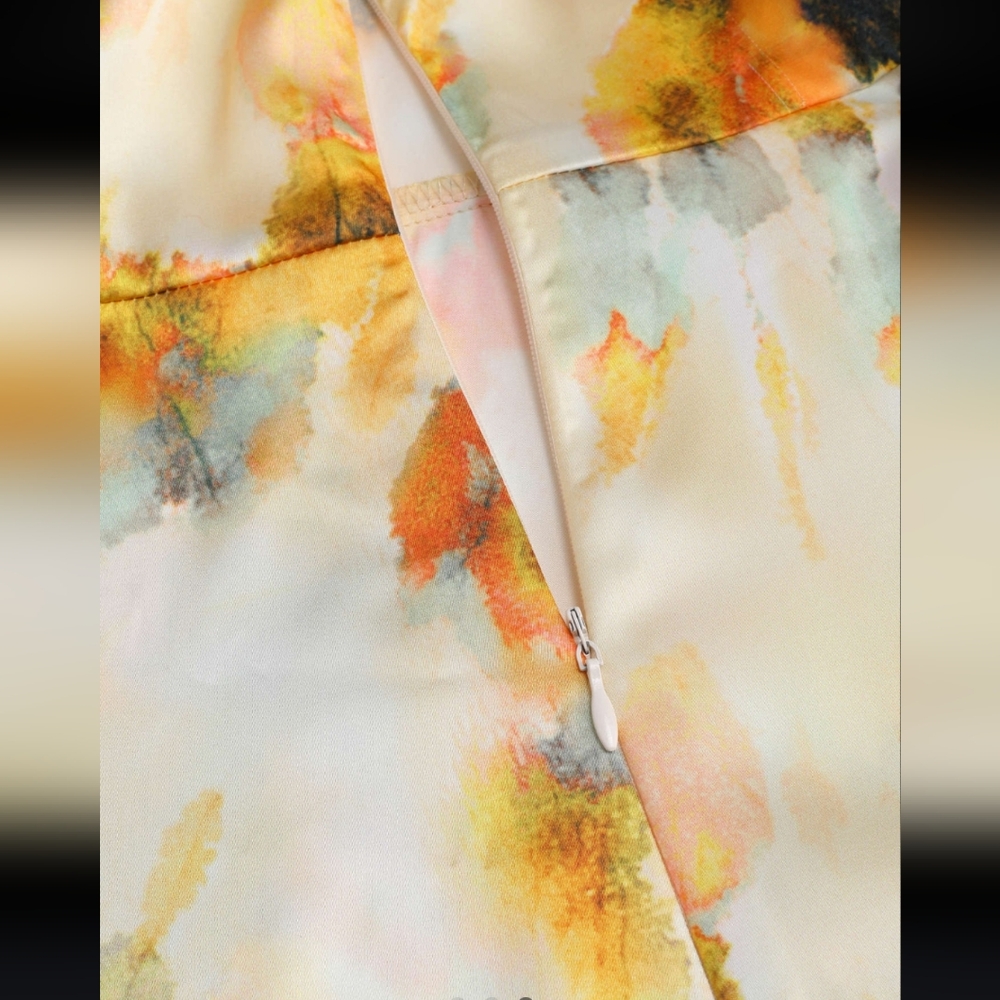 Cider illusion tie dye ruched midi dress - Picture 7 of 8